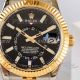 Best replica Rolex Sky-Dweller Swiss 9002 movement black dial gold plated case (2)_th.jpg